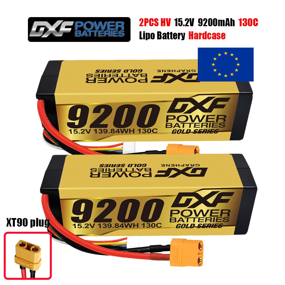 DXF 4S Lipo Battery, POWER 2PCS HV 15.2V 920OmAh 130C DYF