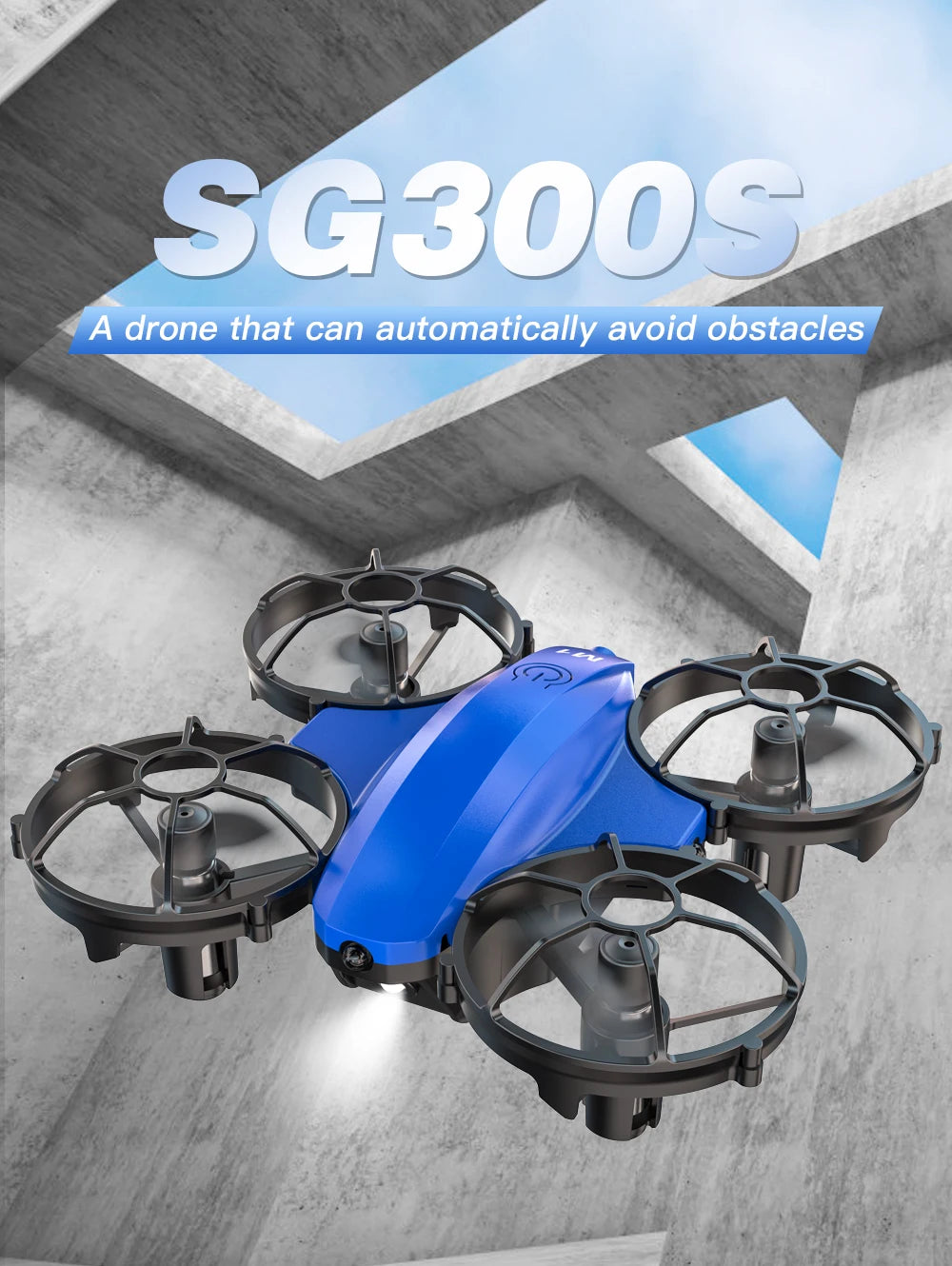 SG300/SG300S Mini Drone - Obstacle Avoidance Portable Dazzling Light Cool Remote Control Fancy Drone RC Toy for New Year Quadcopter 28 54300s a drone that can automatically avoid