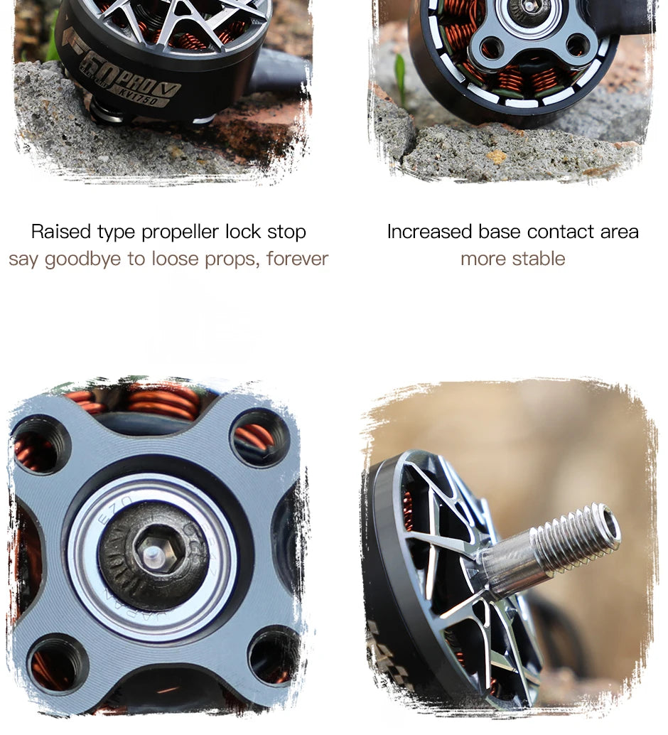 T-motor, Raised type propeller lock stop Increased base contact area say goodbye to loose props;