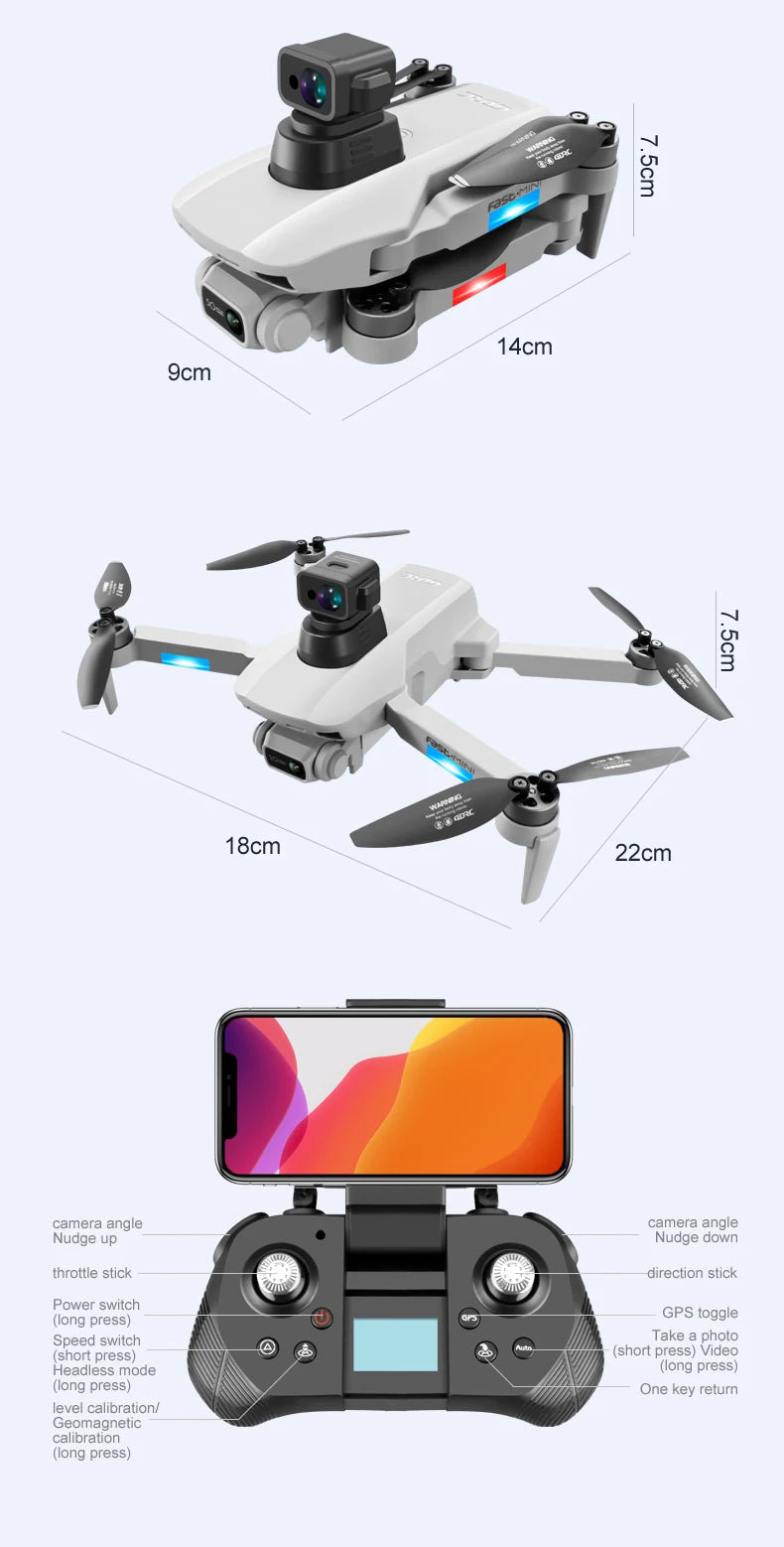 F8 GPS Drone - 2023 New Drone 6K HD Professional HD Camera GPS 5G WiFi FPV Drones Obstacle Avoidance Brushless Motor Quadcopter RC Helicopter Professional Camera Drone 34 F8 GPS Drone, GPS Drone - 2023 New Dr