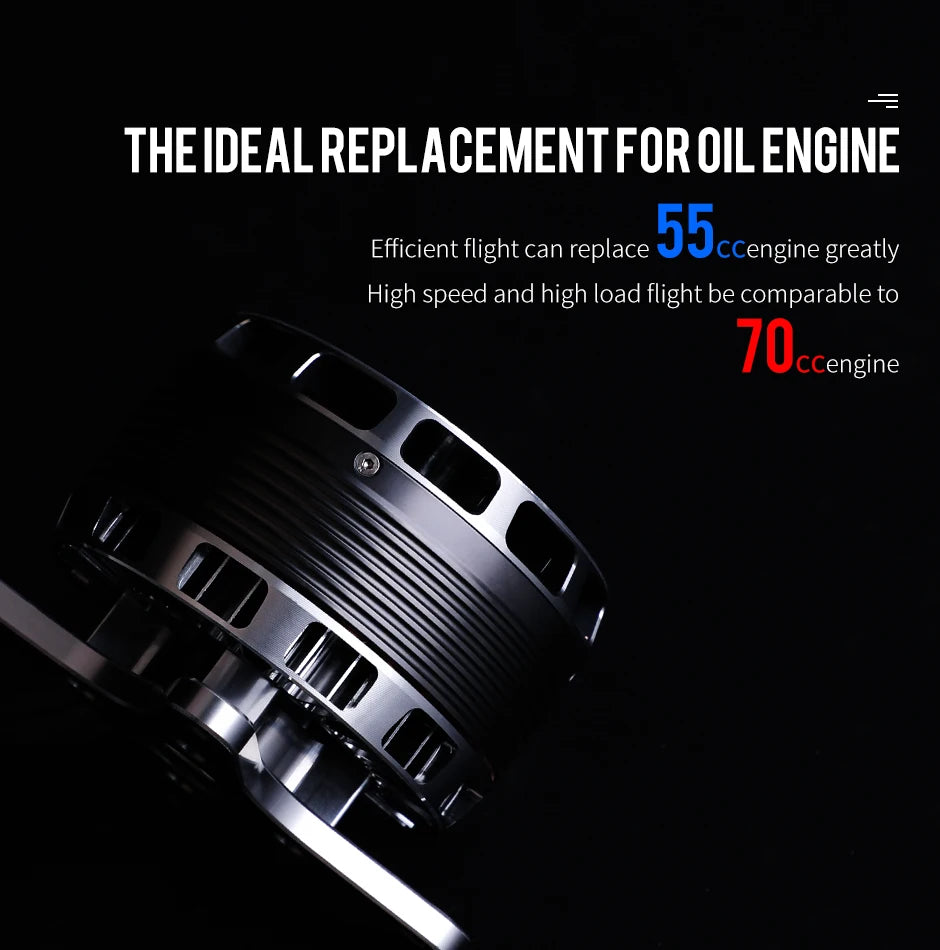 T-MOTOR AT8020 55CC KV180/KV220 Brushless Motor AT80 Series Power And Balanced Excellent Control 8 T-MOTOR, Efficient flight can replace 55ccengine e greatly High speed and high load flight