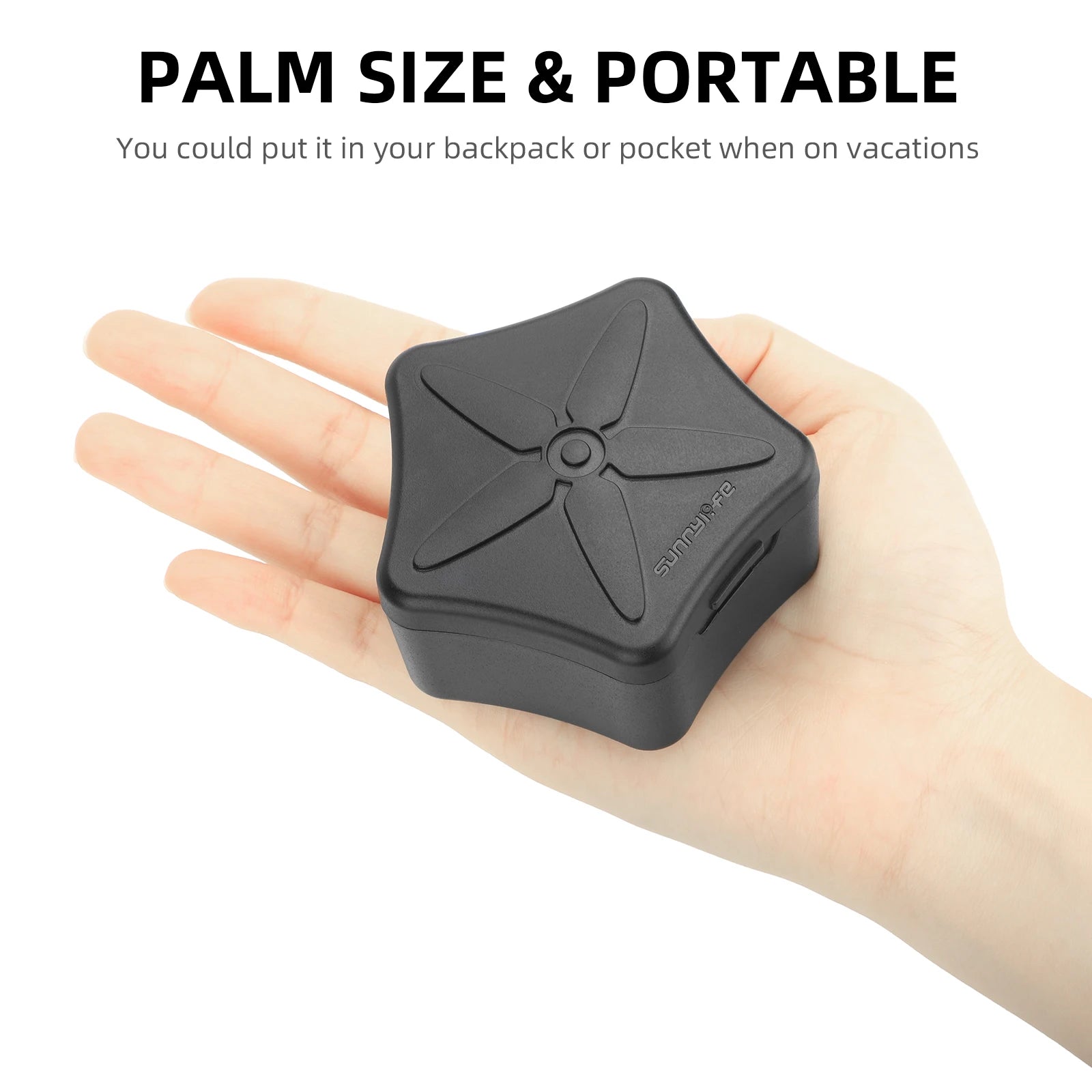 PALM SIZE & PORTABLE You could put it in your backpack or pocket when