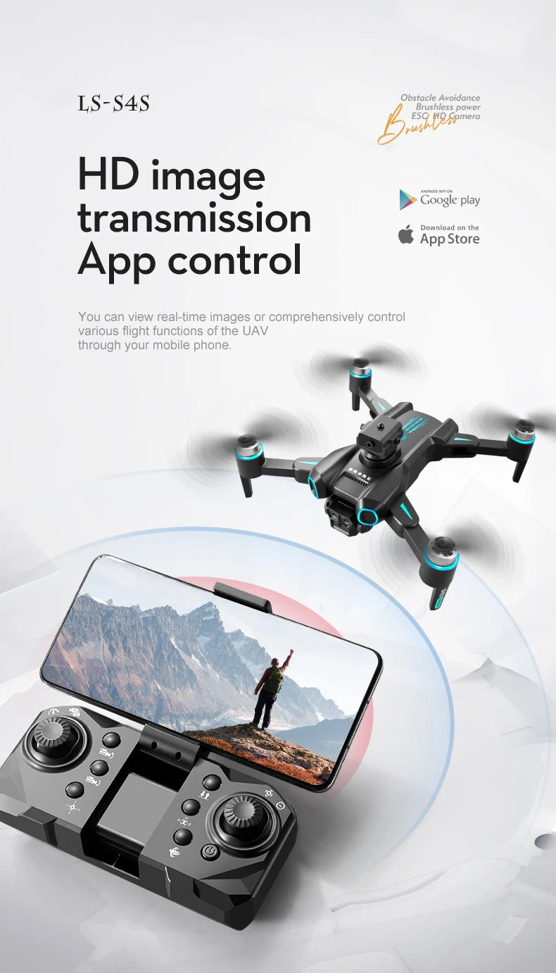 S4S Drone, App Store control You can view real-time images or comprehensively control various flight functions of the