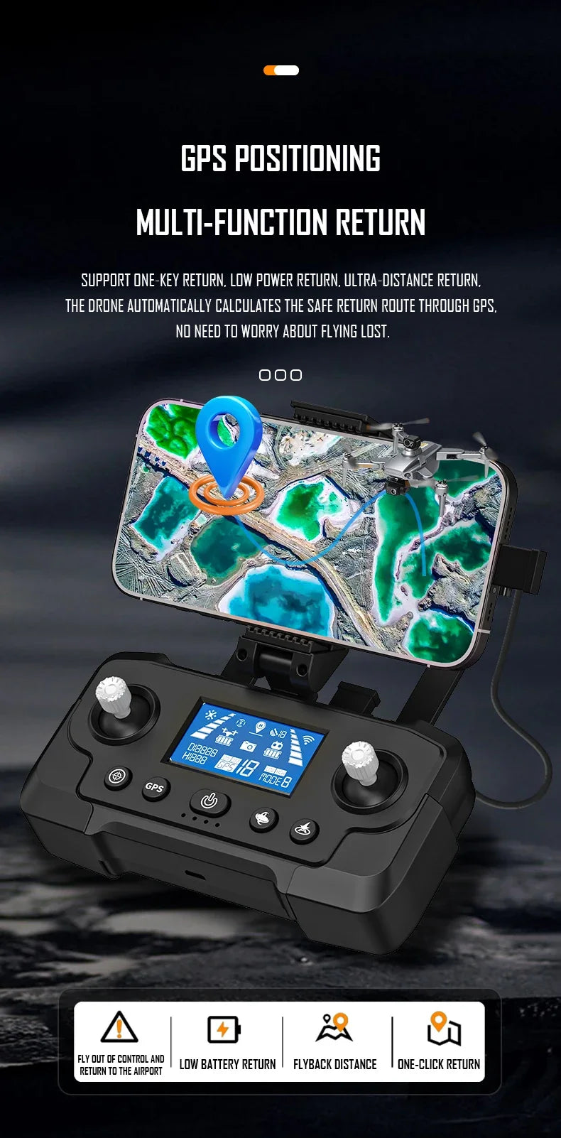 Capture stunning 1080P HD videos and photos with ZD015 GPS Drone advanced features, including GPS positioning and obstacle avoidance technology.