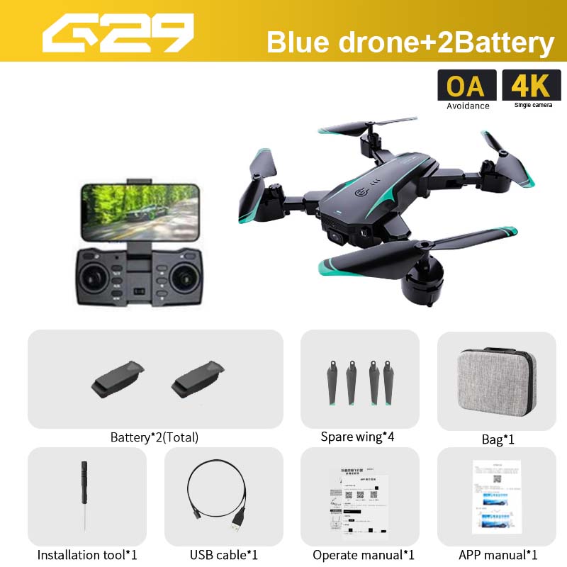 G29 Drone, OA 4K Avoidance Slrale canera Battery"