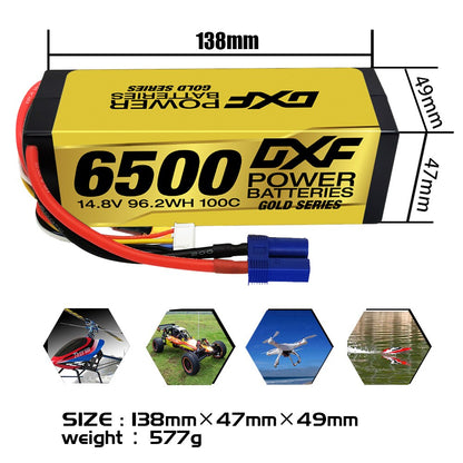 DXF 4S Lipo Battery, 138mm SHIHAS 0703 218*8327 DXE 6