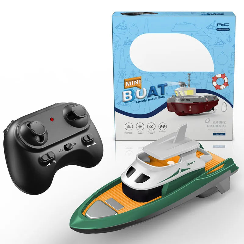WLtoys S820 RC Boat 2.4G Dual-Motor Tugboat, 4CH, 8 Km/h, 50 m Range, 3.7V 600mAh, Ready-to-Go