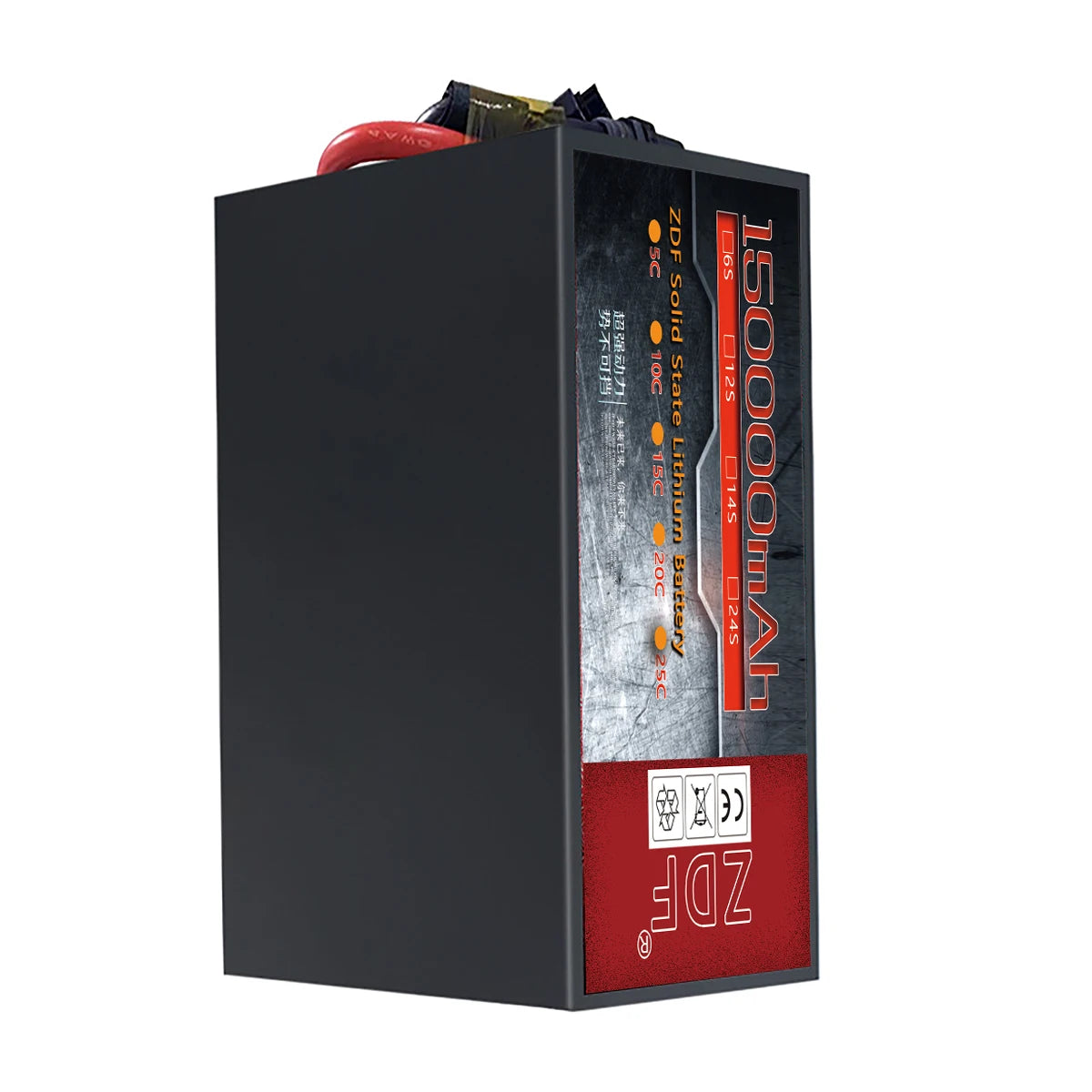 ZDF High Capacity solid-state Big lithium battery 150000mah 6s 12s 14s 18s 24s large drone battery For Big Load Multirotor FPV UAV Agriculture Drone Battery 9 leave us message and tell us what plug you want .
