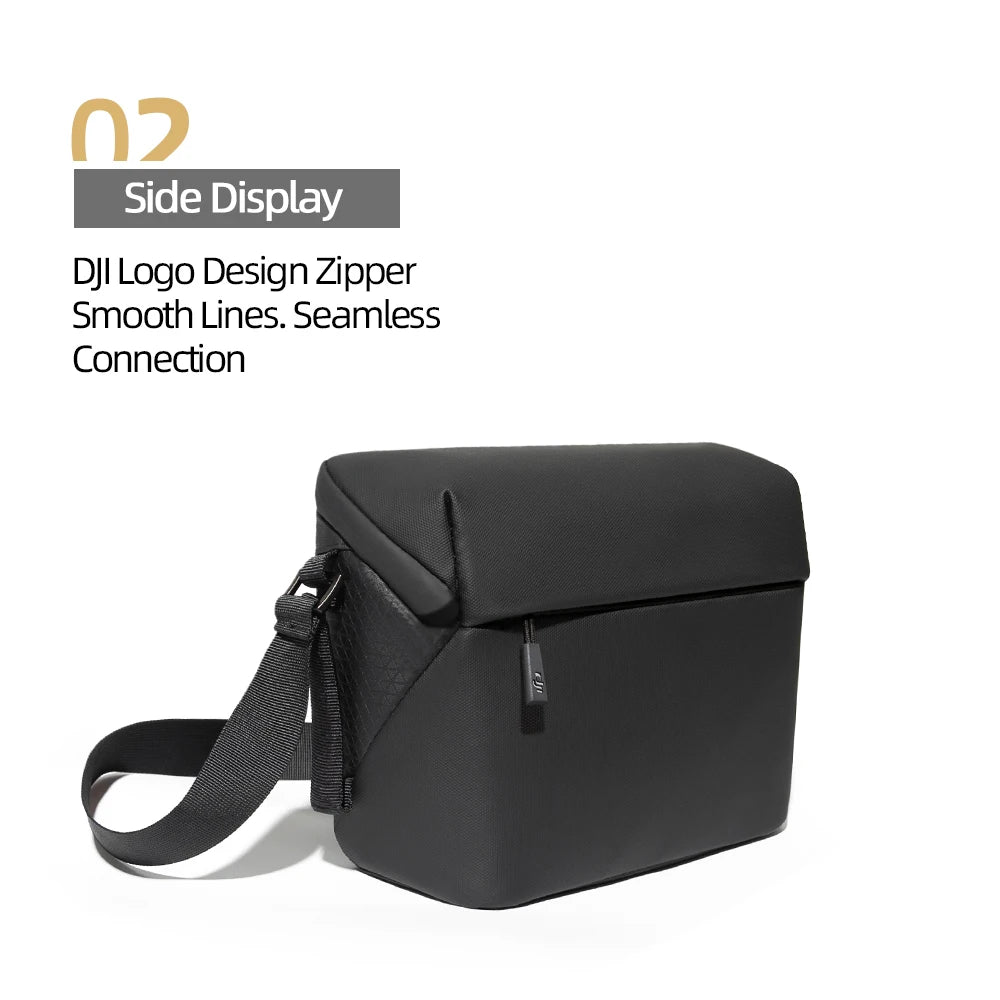 For DJI Mini 4 Pro Storage Bag, 02 Side Display DJI Logo Design Zipper Smooth Lines. Seamless