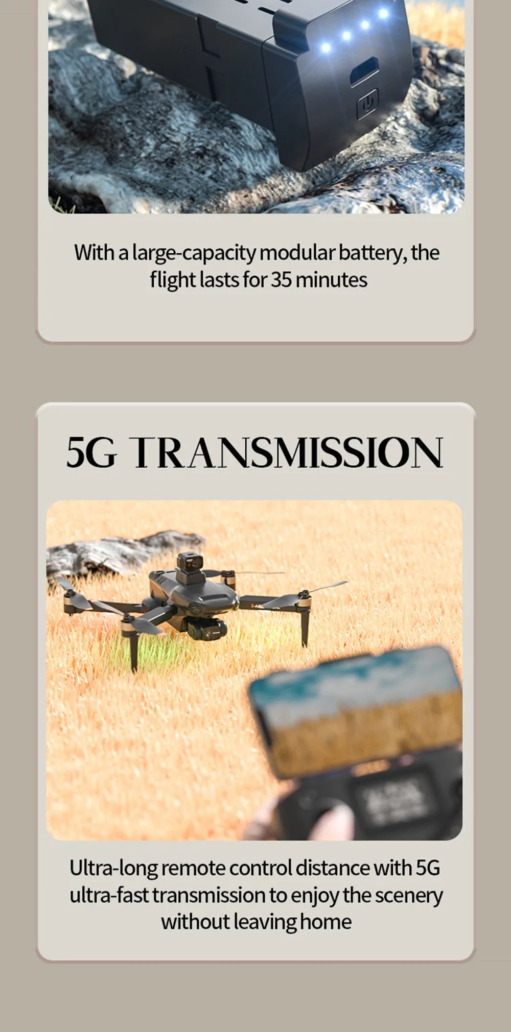 X38 PRO Drone, 5G TRANSMISSION Ultra-longremote control distance with 56 ultra-fast