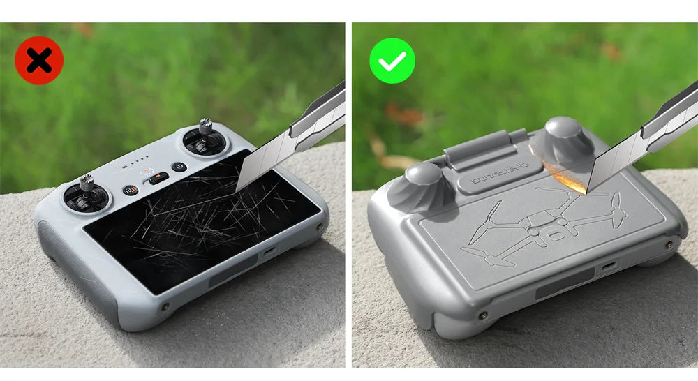 For DJI Mini 3 Pro Remote Control Sunhood 2in1 Controller Protector For DJI RC Hard Case Sun Hood Mini3 Accessories Cover Set 23 TENENELE Aircraf operates at 2.4GHz . DJI Mini 3 Pro