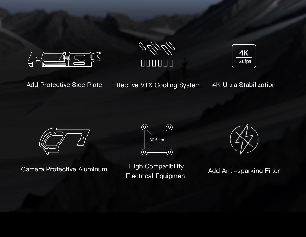 GEPRC MOZ7 HD - Wasp Long Range FPV 6S 1280KV 4K/120fps Built-in Bluetooth RC Quadcopter LongRange Freestyle Drone Rc Airplane 9 GEPRC MOZ7 HD - Wasp Long Range FPV, GEPRC MOZ7 HD, f 4K ddood 120fps Add Protective Side Plate