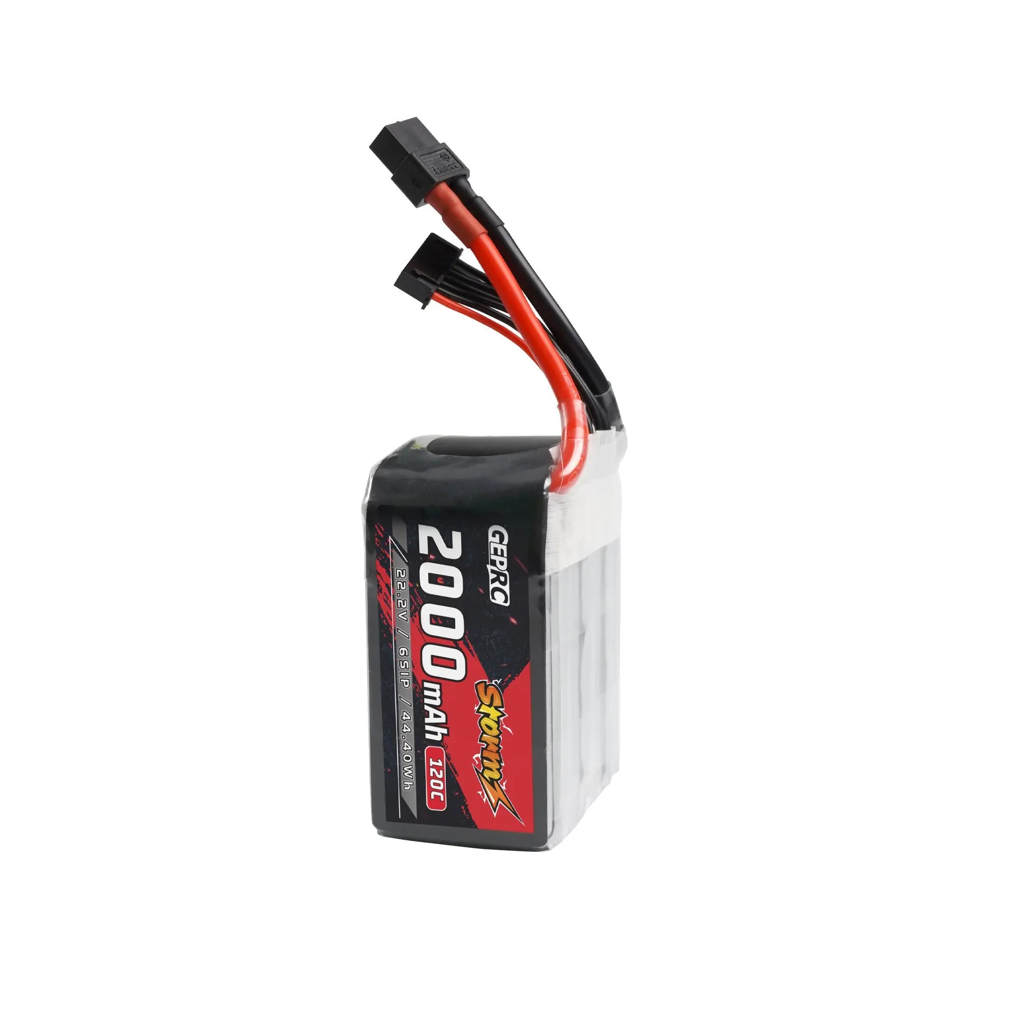 GEPRC Storm 6S 2000mAh 120C Lipo Battery, it's able to continue to discharge at a high multiplier, the current output