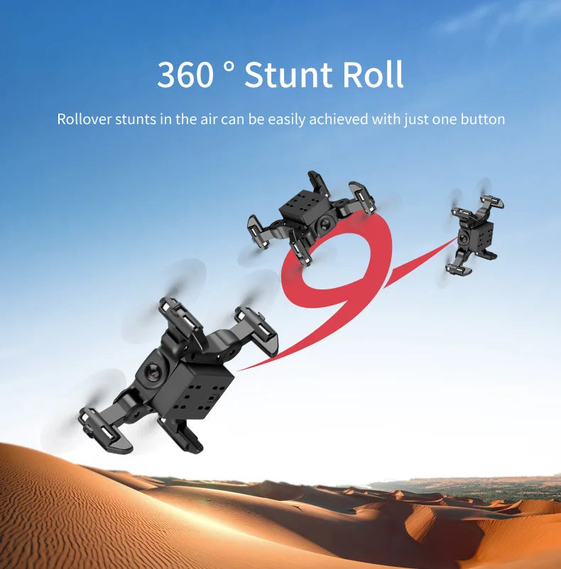 V2 Mini Drone, 360 stunt roll rollover stunts can be easily achieved with just one