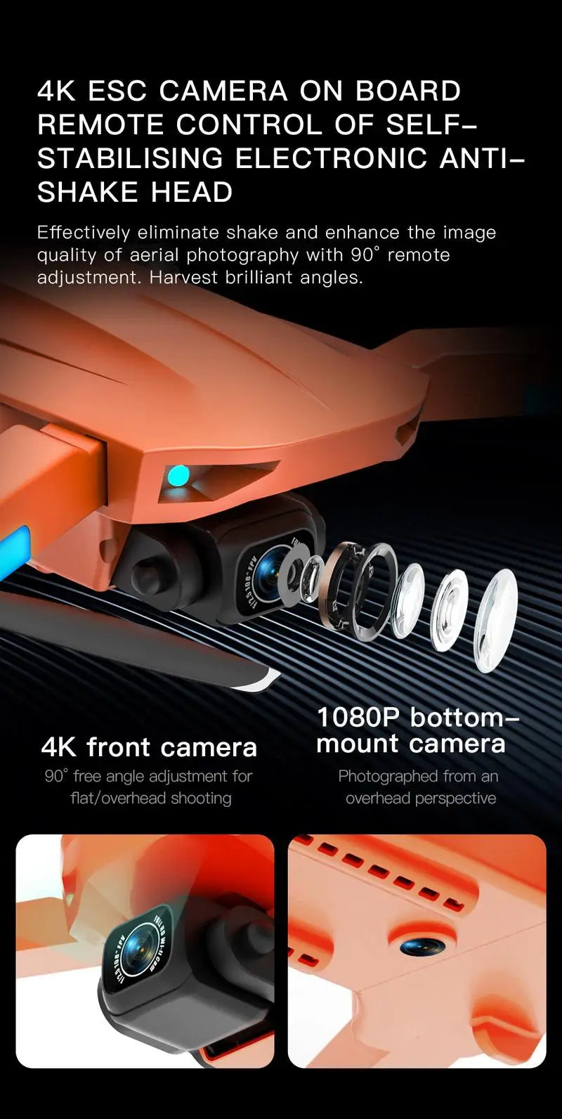 L700 PRO Brushless Gps Drone, 4k esc camera on board remote control of self_ stabilising