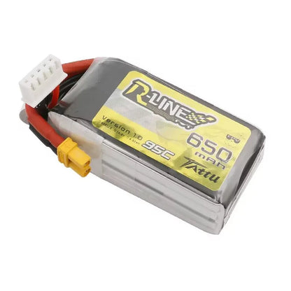 TATTU R-Line 1.0 14.8V 4S 650mAh 95C Lipo Battery for FPV Racing Drone