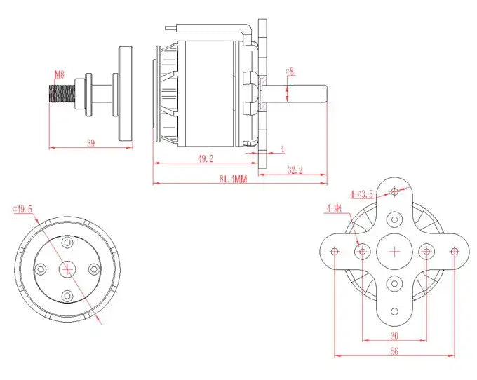 EMAX GT4020 Motor - for Rc Airplane FPV Racing Drone 620KV 4 EMAX GT4020 Motor, Motor for Rc Airplane FPV Racing Drone 620KV EMA