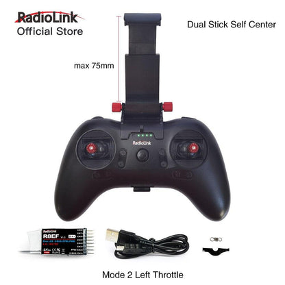Radiolink T8S 2.4G 8 Channel Radio Remote Transmitter with Receiver R8EF Game Shape Controller 2000m for FPV Drone RC Aircraft - RCDrone