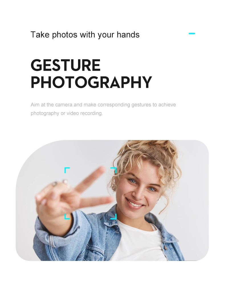 S8S Drone, take photos with your hands GESTURE PHOTOGRAPHY Aim at the camera