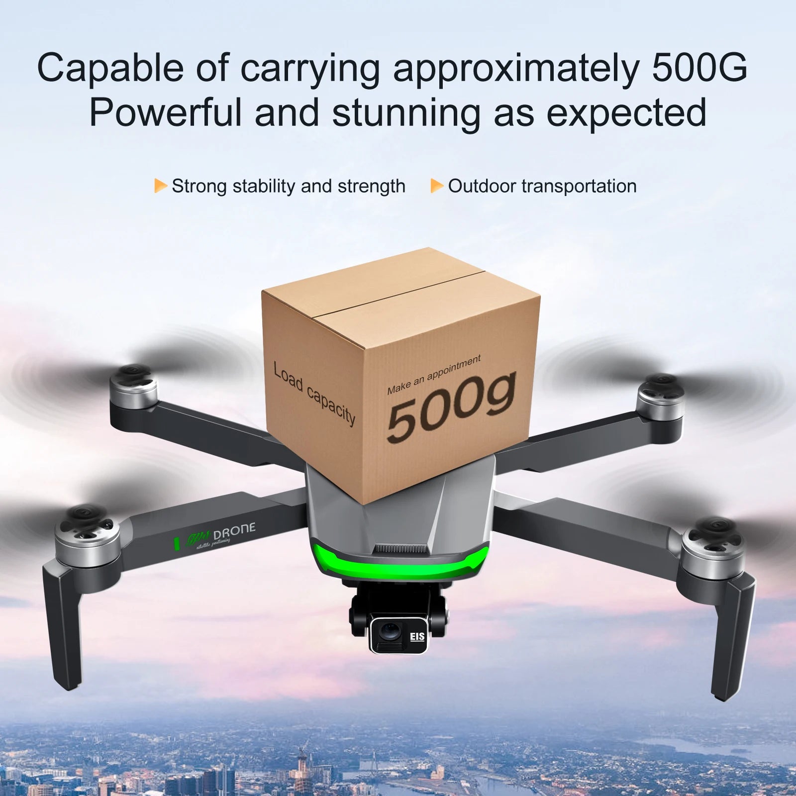 S155 Pro GPS Drone, Capable of carrying approximately 500G Powerful and stunning as expected Strong stability and strength Outdoor transportation