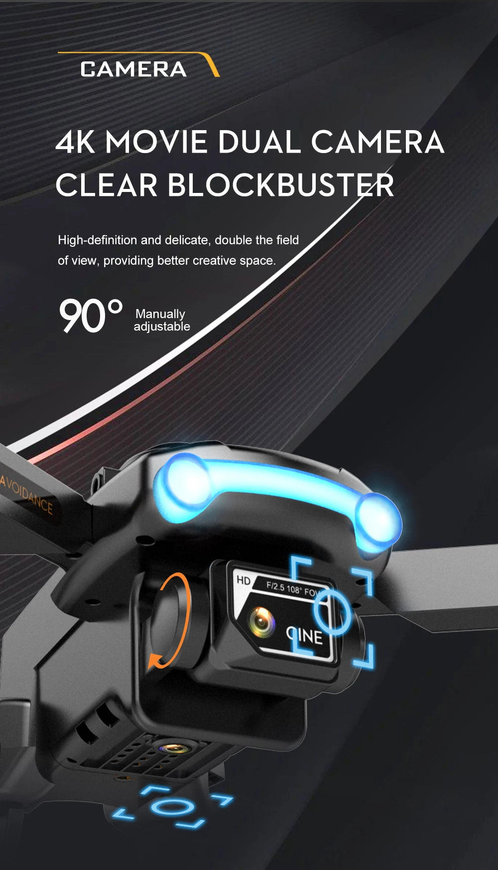 LSRC XT2 Drone, camera 4k movie clear blockbuster high-definition and