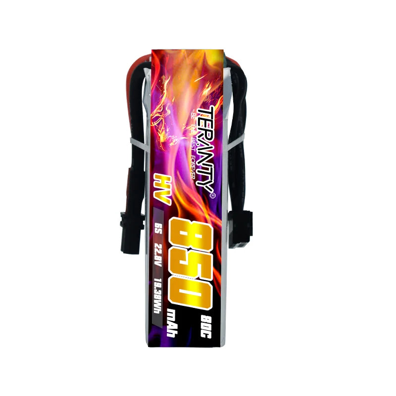1.jpg Teranty 6S HV 22.8V 850mAh 80/160C Lipo Battery, Teranty 6S HV 22.8V 850mAh Lithium Battery for Airplanes and Remote Control Toys.