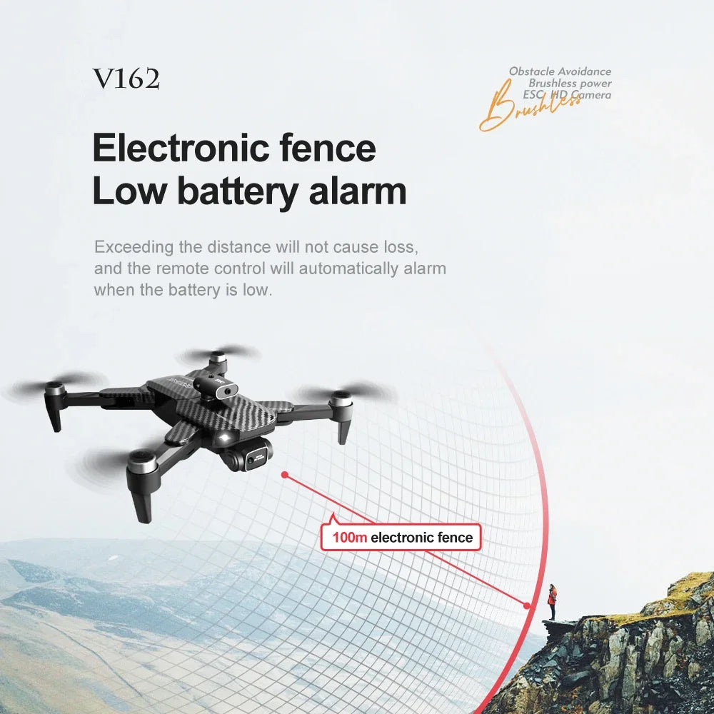 V162 Drone, electronic fence low battery alarm exceeding the distance will not cause loss .