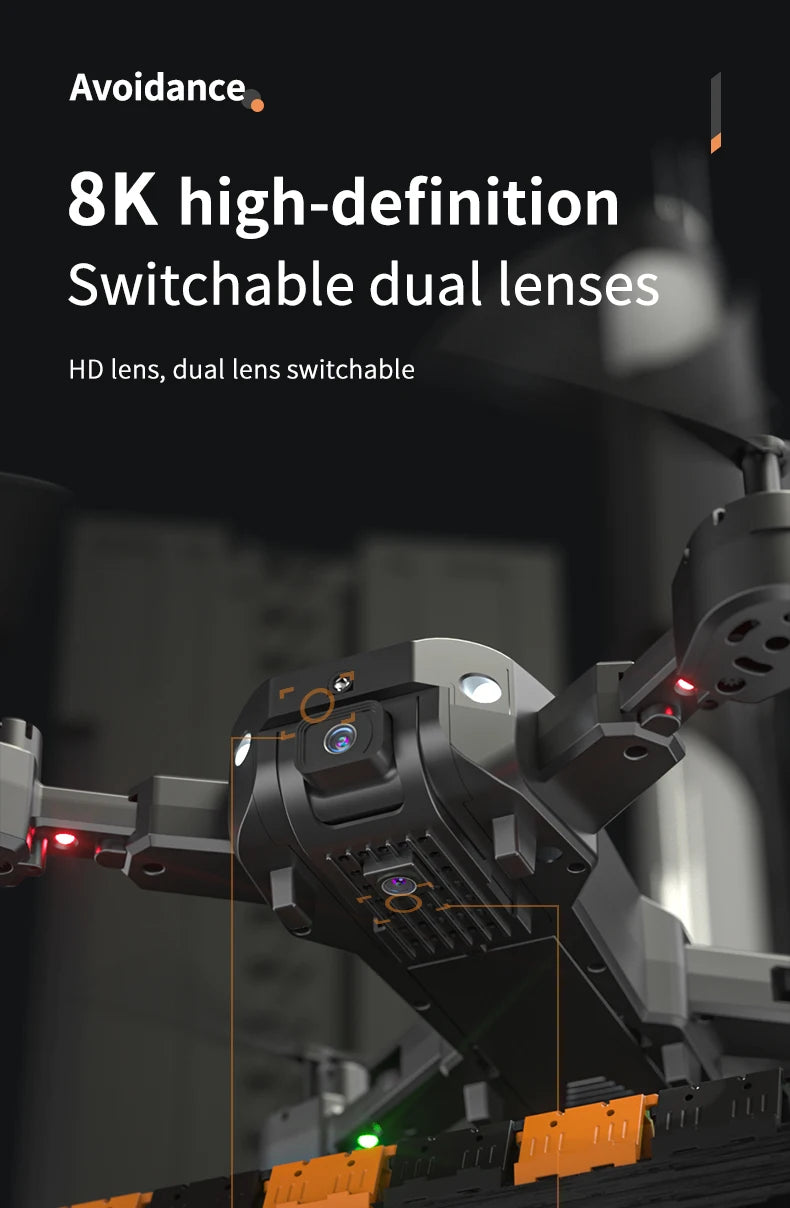 5G 8K HD Drone, avoidance 8k high-definition switchable dual lenses 