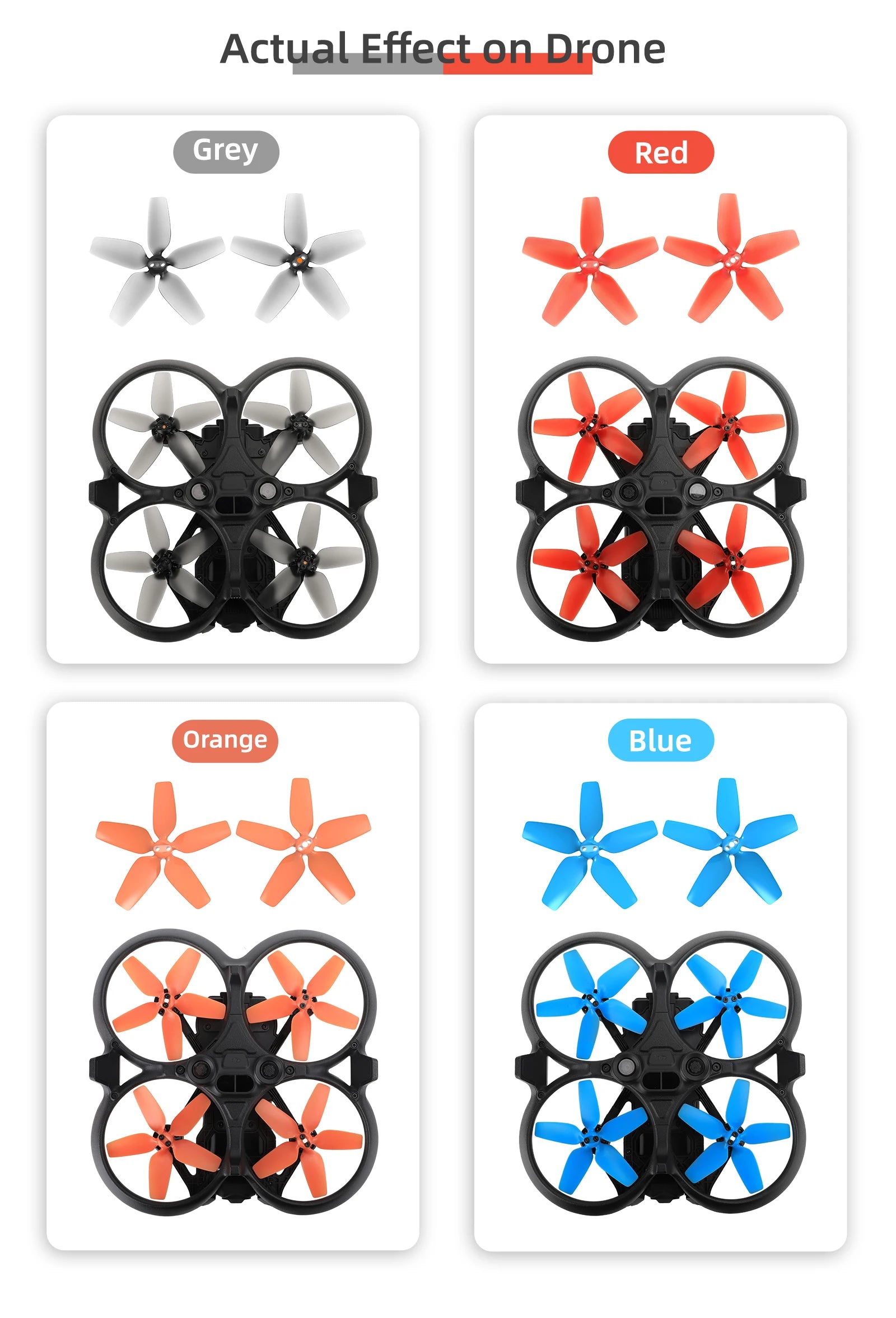 Actual Effect on Drone Grey Red Orange