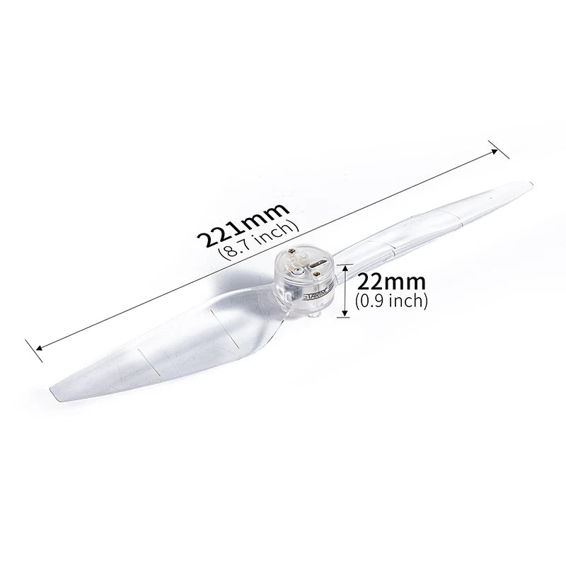 STARTRC LED Flash Propeller, STARTRC LED flash propellers, 221mm long, 22mm diameter, glow in the dark, provide night visibility and low-noise operation for drones.