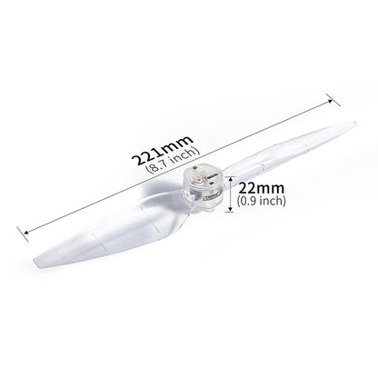 STARTRC LED Flash Propeller, STARTRC LED flash propellers, 221mm long, 22mm diameter, glow in the dark, provide night visibility and low-noise operation for drones.