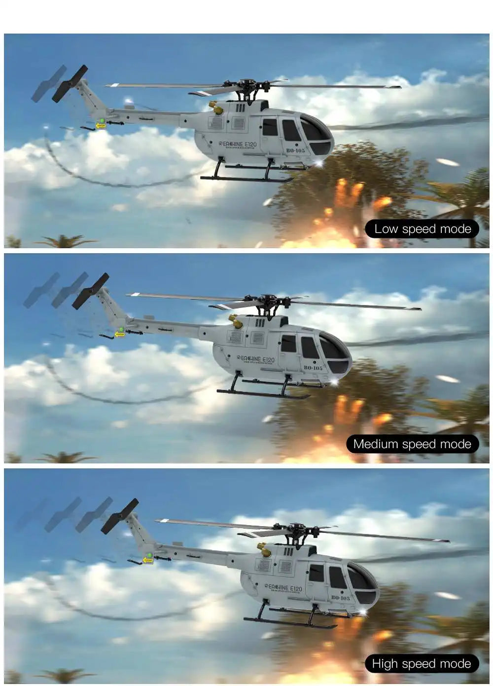Eachine E120 RC Helicopter, Low speed mode #EA4INE_Eigq 4u-1u6 Medium