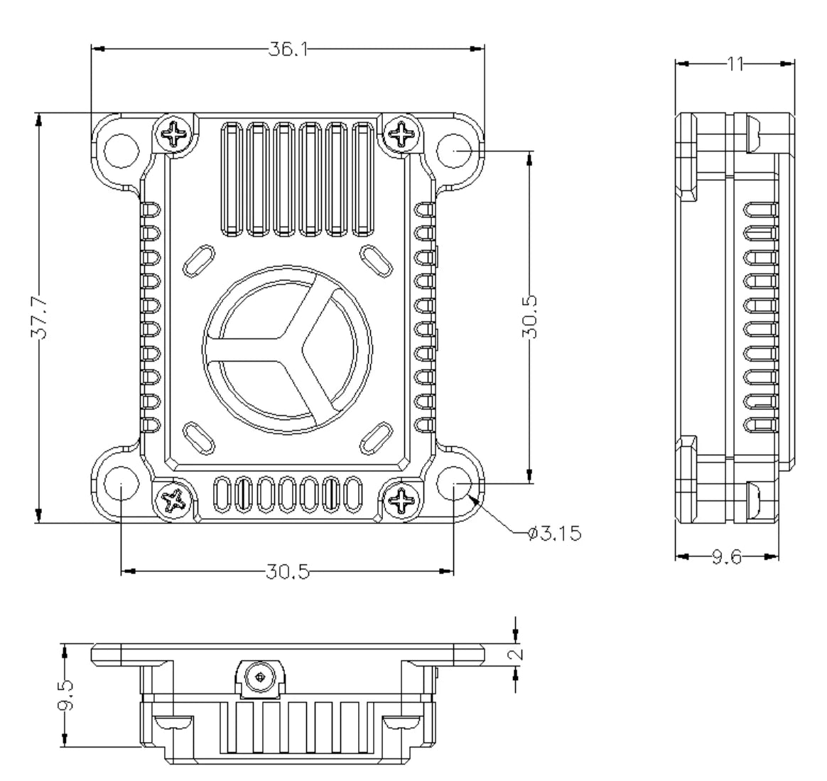 5.8GHz 3W 48CH VTX - 25mW/1000mW