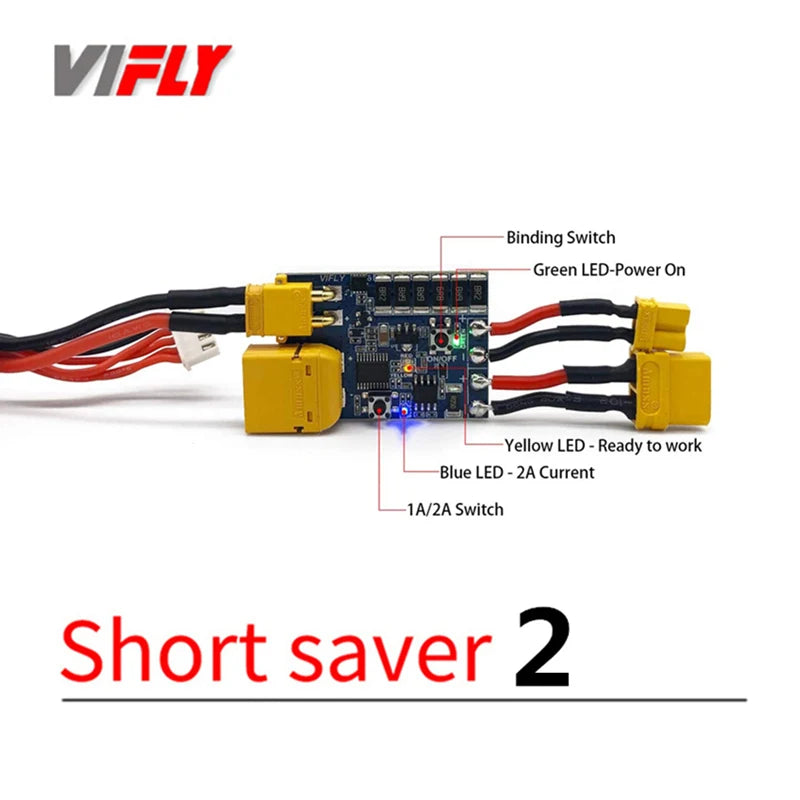 VIFLY ShortSaver 2, VIFLY Binding Switch Green LED-Power On Yellow LED