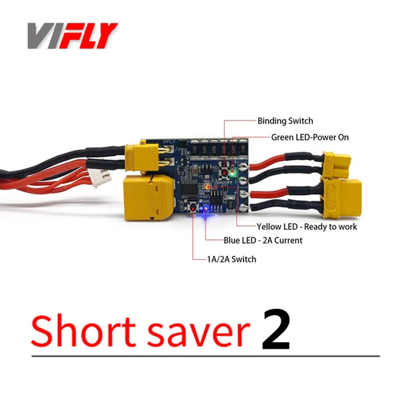 VIFLY ShortSaver 2, VIFLY Binding Switch Green LED-Power On Yellow LED 