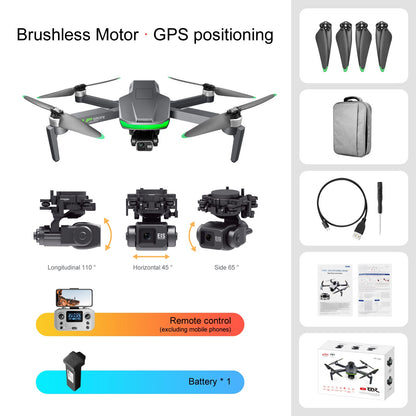 S155 Drone, Brushless Motor GPS positioning 0 EIS EIS Longitu