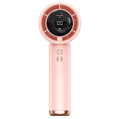 Portable Handheld Turbo Fan Air Cooler LED Display USB Rechargeable High-Speed Mini Electric Fan Quiet Cooling for Outdoor