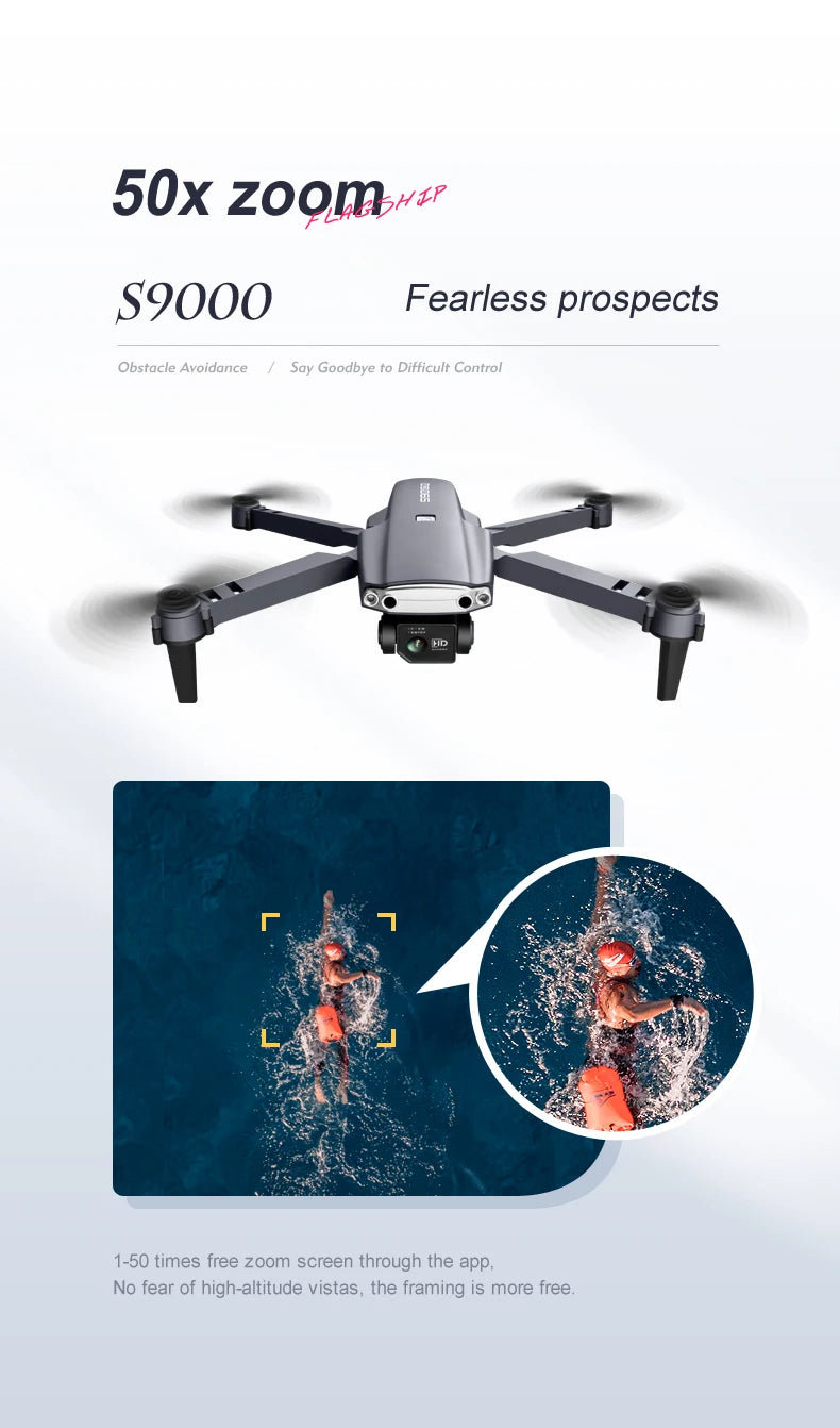 S9000 Drone - Aerial Photography 4K HD Obstacle Avoidance Dron with Camera Optical Flow Positioning Folding Guadcopter Mini Drones 22 S9000 Drone, 50x zoomut s9000 fearless prospects say goodbye