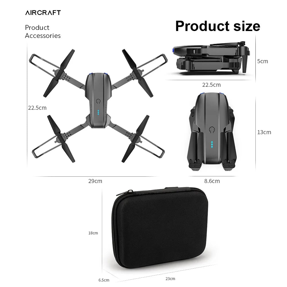 E99 Pro Drone With HD Camera - 4K Dual Camera 25 Minutes 200M Distance Headless Model Night Flying WIFI Foldable Drone 50 E99 Pro Drone With HD Camera, E99 Pro Drone, aircraft product size accessories scm 22.scmm 2