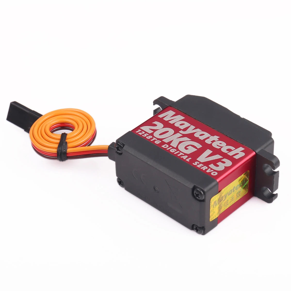 Mayatech 1258TG V3 20KG Servo. Waterproof digital servo with high-torque metal tooth actuator for parabolic applications.