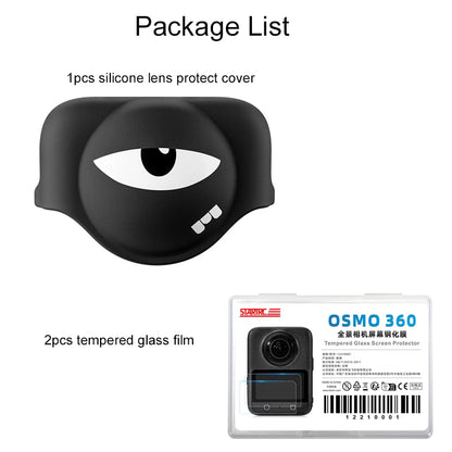 STARTRC Silicone Lens Guard, Silicone lens cover, tempered glass films for Osmo 360 camera protection.