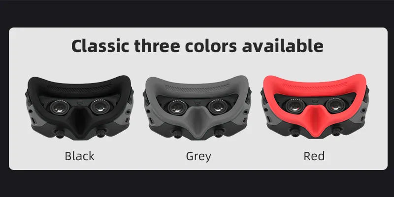 Eye Mask/Pad for DJI AVATA Goggles 2. Classic three colors available Black Grey