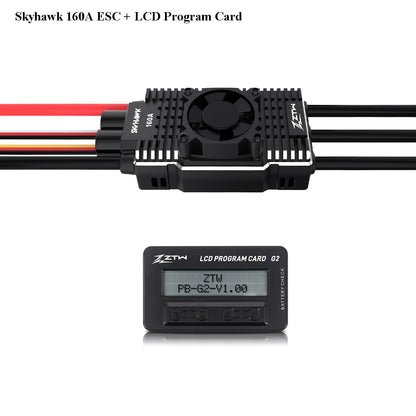 ZTW 32-Bit Skyhawk 130A/160A Telemetry ESC - HV 6-14S 6/7.4/8.4V 10A SBEC Speed Control For RC Airplane F3A F3C 550-700 Helicopter