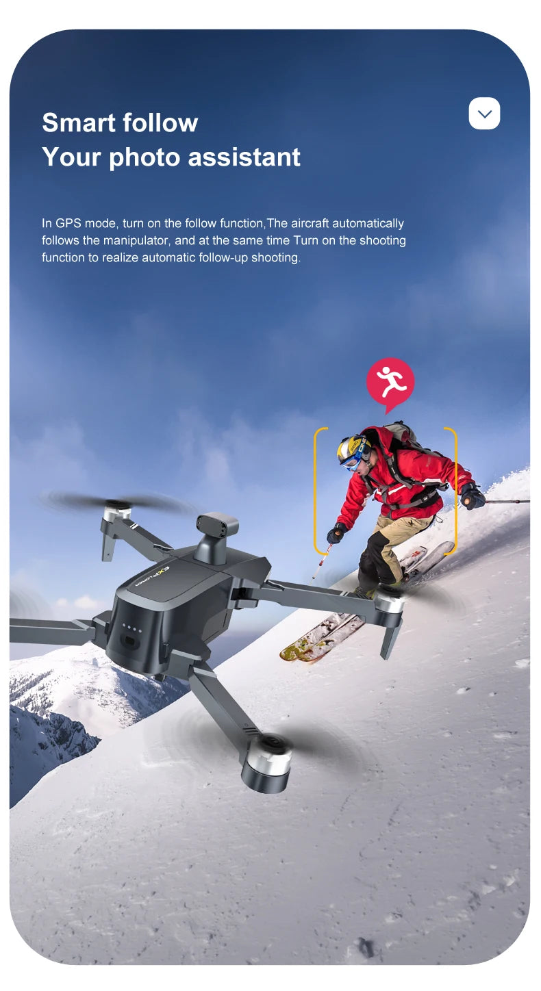 8819 Drone - 2023 NEW Drone Profesional Reperter GPS WIFI 3-Axis Gimbal Camera Helicopter Brushless Motor FPV 6K HD RC Quadcopter Aircraft Professional Camera Drone 43 8819 Drone, turn on the follow function to realize automatic follow-up shooting .