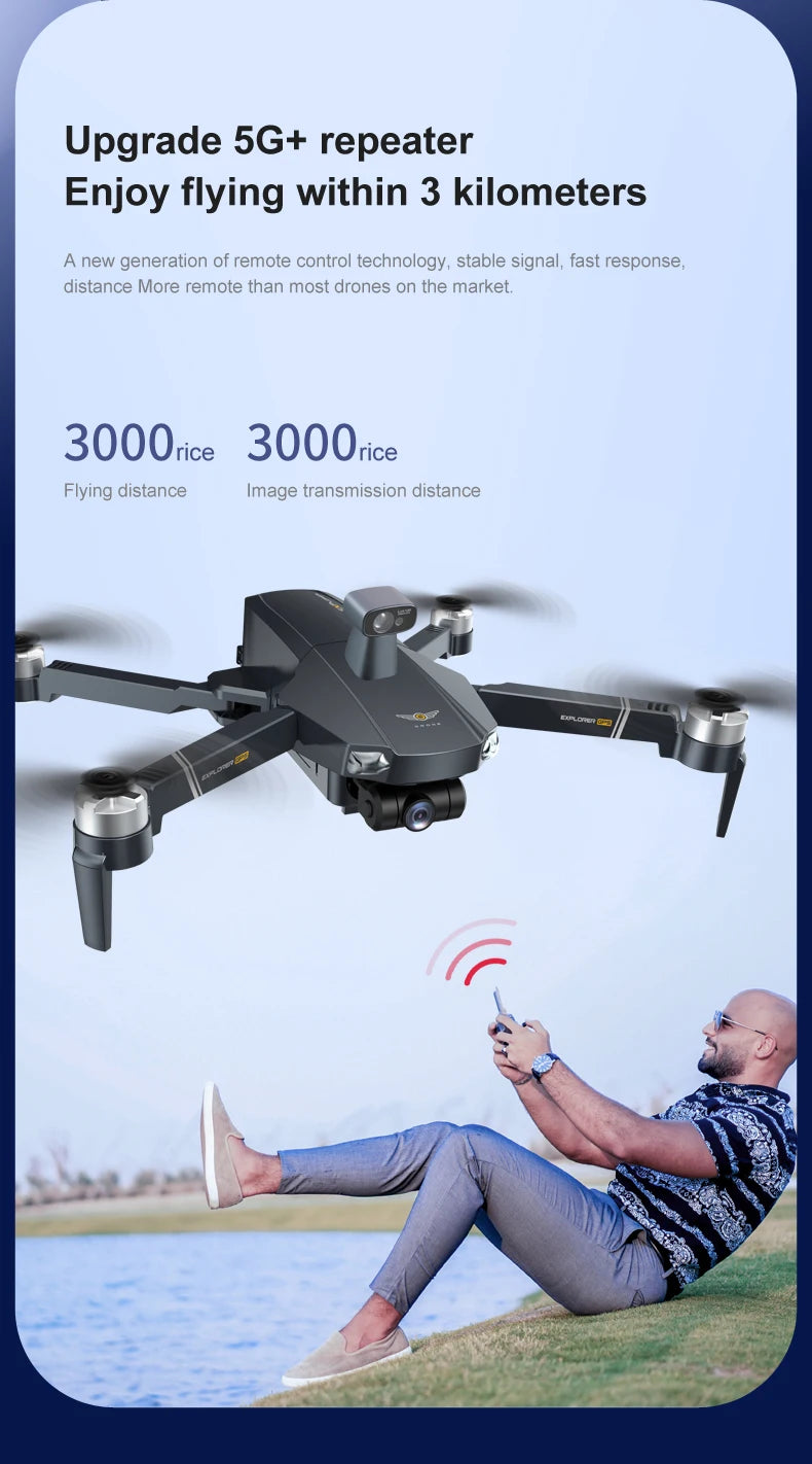 8819 pro Drone - 3-Axis Gimbal 8k Profesional with HD Camera 5G GPS WIFI FPV Brushless Motor Dron Obstacle Avoidance RC Quadcopter Professional Camera Drone 35 8819 pro Drone, new generation of remote control technology, stable signal, fast response, distance
