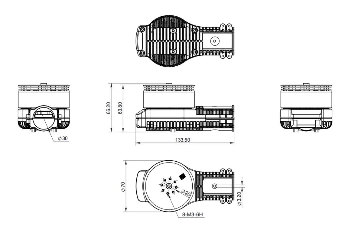 Hobbywing X6 plus Motor, Compatible with LiPo batteries ranging from 12 to 14S.