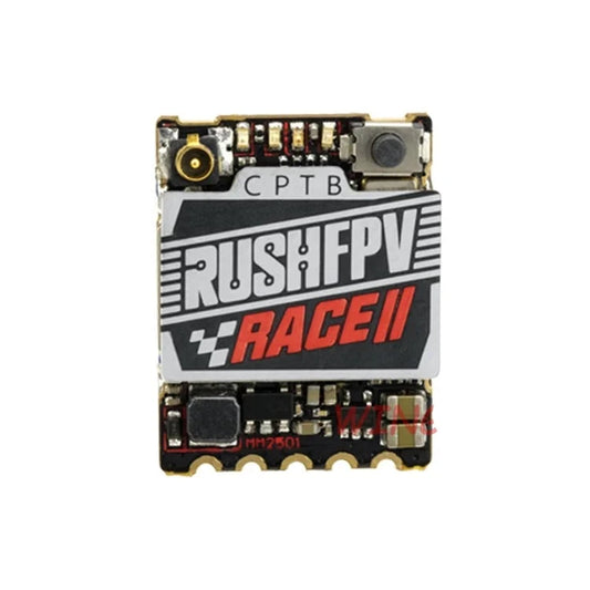 RUSH TANK RACE II VTX - PIT/25/50/200 mW/MAX 5,8 GHz Transmetteur vidéo avec audio intelligent 20 x 15 mm 1,7 g empilable pour micro-piles de drones de course FPV