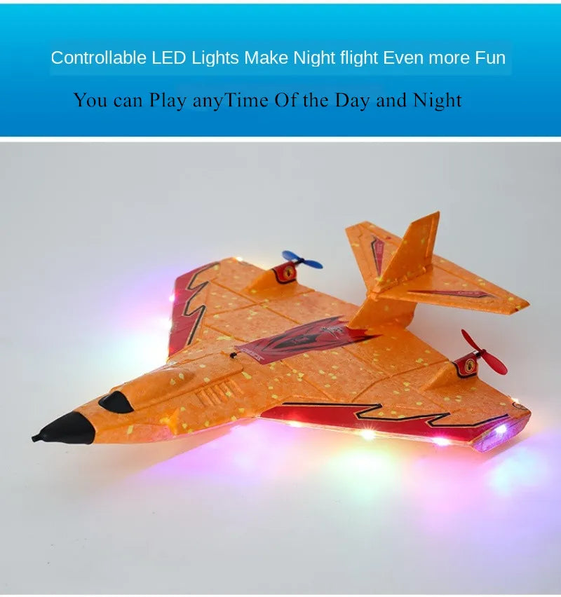 X320 3-1 RC Plane, Controllable LED Lights Make Night flight Even More Fun You can Play AnyTime Of the