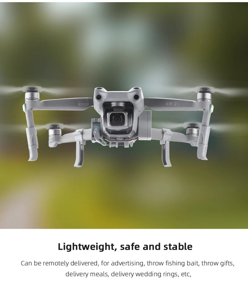 Airdrop System for DJI Mavic 3/3 Classic/2/AIR 2/2S Drone Thrower Fishing Bait Wedding Ring Gift Deliver Life Rescue Kits 32 AIR 25 Lightweight, safe and stable Can be remotely delivered, for advertising, throw fishing