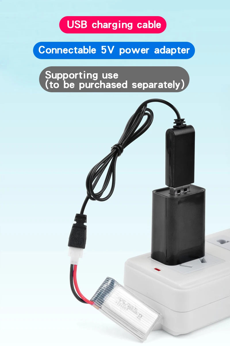 USB charging cable Connectable 5V power adapter .